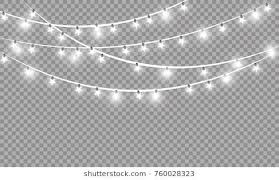 Christmas Lights Isolated On Transparent Background Xmas Glowing Garland Vector Illustration Transparent Background Christmas Lights Lights