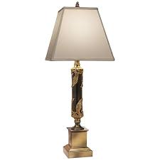 Stiffel Caroline Burnished Brass And Matte Black Table Lamp 46m58 Lamps Plus In 2020 Black Table Lamps Table Lamp Lamp