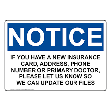 In which situations am i insured with icard metal? Osha If You Have A New Insurance Card Address Sign One 33948