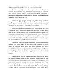Sejarah perkembangan dasar alam sekitar malaysia. Perkembangan Sukan Di Malaysia Alsakhinah
