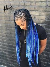 Ombre Black And Blue Braids Pin By Ms C Urry On Hair Hair Hair All Around Black Girl Braids Girls Braids Braided Hairstyles