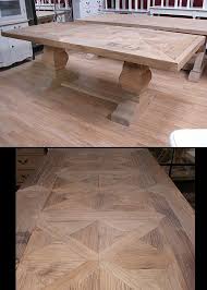 Large Parquet Pattern Rustic Dining Table Evler Dekorasyon