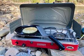 It's a compact stove that weights only 12 pounds, so you can easily take it with. Camp Chef Everest Two Burner Camping Stove Review Man Makes Fire
