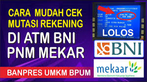 Penyaluran dilakukan sejak 31 maret 2021, pemerintah dalam menyalurkan bantuan umkm banpres bpum bekerjasama dengan bank bri dan bni sebesar rp 1,2 juta. Cara Cek Mutasi Atm Bni Mekar Youtube