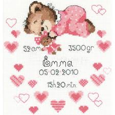 Maybe you would like to learn more about one of these? Riolis Girls Birth Announcement Counted Cross Stitch Kit Anabella S
