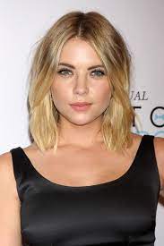 Ashley Benson Wavy Golden Blonde Long Bob Hairstyle Bob Hairstyles Long Layered Bob Hairstyles Long Bob Hairstyles Blonde