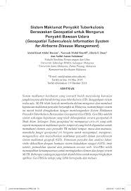 Kita perlu menerapkan amalan pemakanan sihat di kalangan rakyat malaysia. Pdf Geospatial Tuberculosis Information System For Airborne Disease Management Sistem Maklumat Penyakit Tuberkulosis Berasaskan Geospatial Untuk Mengurus Penyakit Bawaan Udara