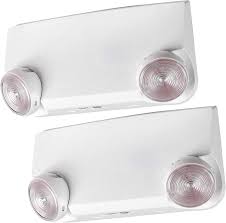 Ciata Emergency Lights Led With Backup Battery With Adjustable Heads Commercial Or Industrial Use Rechargeable Light Bulb Indoor Hallway Or Room Safety For Residential 2 Pack Amazon Com