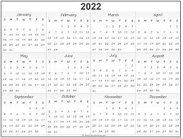 Blank Year Long Calendar 2022 In 2020 Print Calendar Calendar Printables Printable Calendar Design