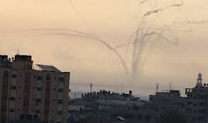 Israel, in the eyes of the world doing massacre. Israel Rocket Attack From Gaza Strip Reported After Explosions Heard From Possible Airstri World News Express Co Uk