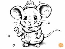 mouse coloring page