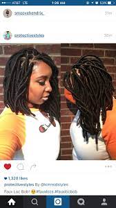 Faux Locs Bob Faux Locs Hairstyles Natural Hair Styles Locs Hairstyles