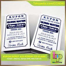 Sebagai alternatif kedua, tersedia juga contoh desain poster air minum yang lebih modern dan berbeda dari biasanya. Cetak Kupon Depot Air Minum Isi Ulang Refill Galon Percetakan Bekasi Printing