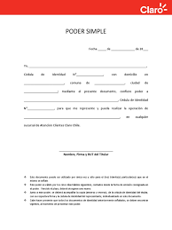 Carta poder para llenar en línea y descargar en word. Poder Simple Claro Gobierno Y Personalidad Negocios
