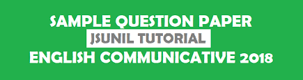 10th English Communicative Solved Sample Question Paper 2018 Jsunil Tutorial Cbse Maths Science