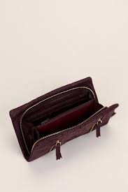 Compagnon Cuir Et Refente Prune Paillettes Gloria Nat Nin Leather Wallet Mens Leather Wallet Zip Around Wallet