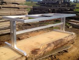 Aluminum Trestle Table Base Custom Fabricated By Black S Farmwood Pe De Mesa Moveis Industriais Moveis De Ferro