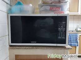 Best kitchen cabinets best wood for kitchen cabinets. White Samsung Microwave Lightly Used For Sale In Kuwait Fridaymarket