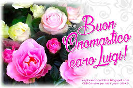 Cdb Cartoline Per Tutti I Gusti Cartolina Buon Onomastico Caro Luigi Augur Buon Compleanno Buon Onomastico Onomastico