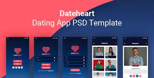 Dateheart Dating App Psd Template By Jeriteam Themeforest