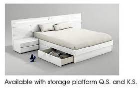 The basic concept of platform bed was born from this and since then developed in numerous styles and materials, but always in the basic principle of raising the sleeping surface of the land developed by the first humans platform beds that top 5 best queen beds with storage in 2020. Esf Furniture Sara Queen Platform With Storage Bed In White