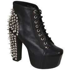 Jeffrey Campbell Womens Lita Spike Shoes Black