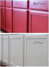 how to paint over red painted cabinets