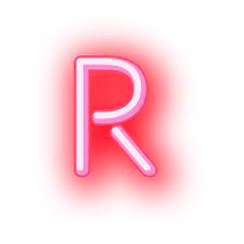Letterhead Red Neon Letter R Png Alphabet Letters Images Neon Png Lettering
