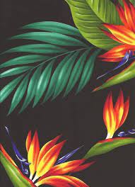 Inspired Bird Of Paradise Printed Fabric Exoticflowers Flower Painting Tropical Art Art