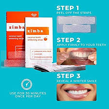 Anyone who has sensitive teeth knows how challenging it can be to find a whitening product that is. Zimba Teeth Whitening Strips Coconut Essential Oil Zimba Whitening Strips White Strips Teeth Whitening Sensitive Teeth Best Teeth Whitener Natural Whitening Strips 28 Strips 14 Uses