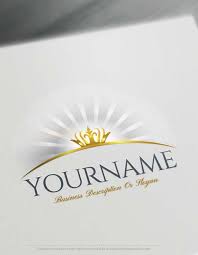 Free Royalty Logo Creator Glowing Crown Logo Design Free Logo Creator Online Logo Design Logo Design