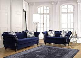Ten great royal blue sofa ideas for your living room. Royal Blue Fabric Sofa Nailhead Trim Blue Chairs Living Room Blue Sofa Living Blue Sofas Living Room