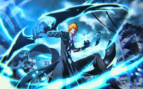 4524 bleach hd wallpapers and background images. Download Wallpapers Ichigo Kurosaki Blue Fire Bleach Samurai Manga Protagonist Ichigo Kurosaki With Swords Bleach Characters For Desktop Free Pictures For Desktop Free