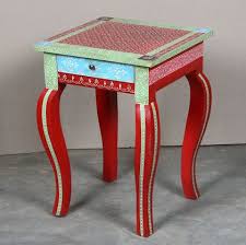 Hand Painted Occasional Side Table Jugs Indian Furniture