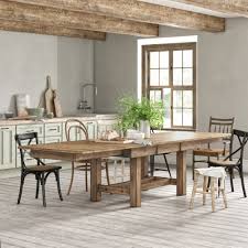 Cherry wood extension dining tables. Stuart Trestle Extendable Dining Table Reviews Birch Lane