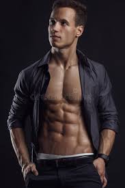 Strong Athletic Man Fitness Model Torso Showing Six Pack Abs Isolated On Black Ad Fitness Model Male Fitness Models Mens Fitness Abs Workout For Women