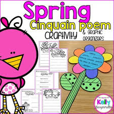 Spring Flower Cinquain Poem Craftivity And Graphic Organizers Cinquain Poems Graphic Organizers Poems