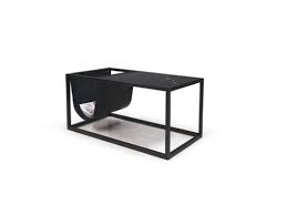 Homcom wooden side end table coffee table desk open storage shelves book magazine shelving organiser unit for living room (cement colour) 4.6 out of 5 stars 113 £29.99 £ 29. Reception Coffee Table Magazine Rack Black Coffee Tables Mobital