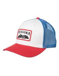 Patagonia Climb A Mountain Trucker Hat White Totally Red Trucker Hat Hats Trucker