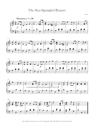 Your band will enjoy this fresh new treatment of the united states national anthem. The Star Spangled Banner Sheet Music For Piano 8notes Com