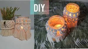 Makrome Kavanoz Mumluk Yapimi Kavanoz Susleme Home Decor Diy Kavanoz Mumluk Mumluklar Kavanozlar