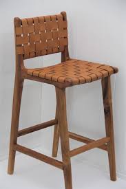 Check spelling or type a new query. Loft Woven Leather Bar Stool With Back Rest Tan With Natural Teak Loft Furniture