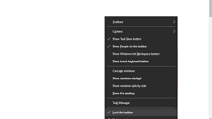 Lock or unlock the taskbar from the taskbar. How To Lock The Taskbar In Windows