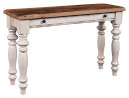Handsome solid wood amish sofa tables can suit any room and décor. Up To 33 Off Carolina Vintage Reclaimed Barnwood Sofa Table Amish Outlet Store