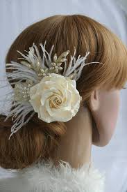 Creme Rose Haarspange Elfenbein Braut Haarblume Hochzeit Haarblume Hochzeit Blumenkopfschmuck With Images Flower Headpiece Wedding Bridal Hair Flowers Flowers In Hair