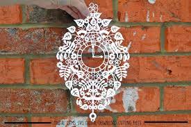 Download Clock Paper Cut Svg Dxf Eps Files By Digital Gems Thehungryjpeg Com