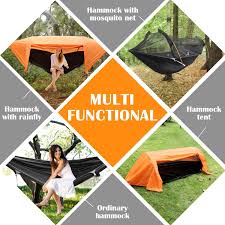 5% coupon applied at checkout save 5% with coupon. Patent Camping Hammock With Mosquito Net And Rainfly Cover Orange Gre Hammock Town