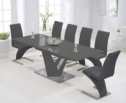 Get free shipping on qualified black dining room sets or buy online pick up in store today in the furniture department. Harmony 160cm Extending Dark Grey High Gloss Dining Table With Hampstead Z Chairs Black 6 Chairs 1 799 00 Save Up To 25 Off