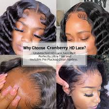 Cranberry 12A Loose Deep Wave 4X4 Lace Real HD Lace Closure 180% Densi