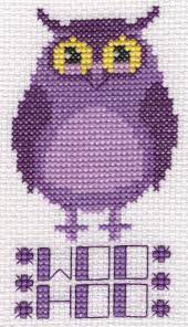 How to read a cross stitch pattern step 2: Purple Owl Cross Stitch Pattern Pdf Beginners Cross Stitch For Kids Cross Stitch Easy Crossstitch Simple Cross Stitch Funny Cross Stitch Craft Supplies Tools Kits How To Kromasol Com